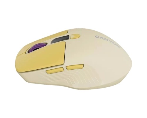Мишка Canyon MW-26 LCD Silent Wireless/Bluetooth Yellow (CNS-CMSW26Y)