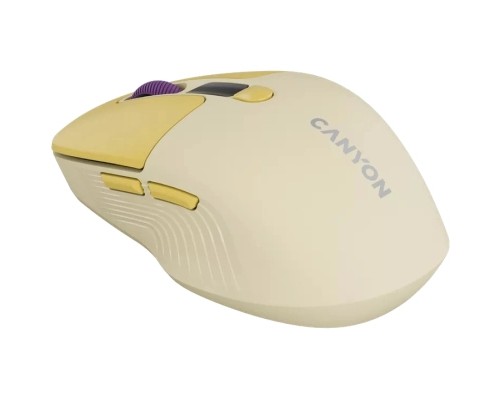 Мишка Canyon MW-26 LCD Silent Wireless/Bluetooth Yellow (CNS-CMSW26Y)