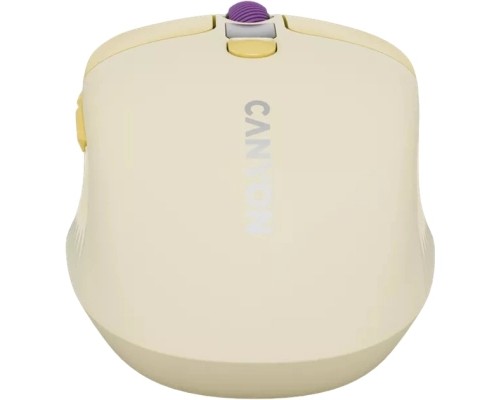 Мишка Canyon MW-26 LCD Silent Wireless/Bluetooth Yellow (CNS-CMSW26Y)