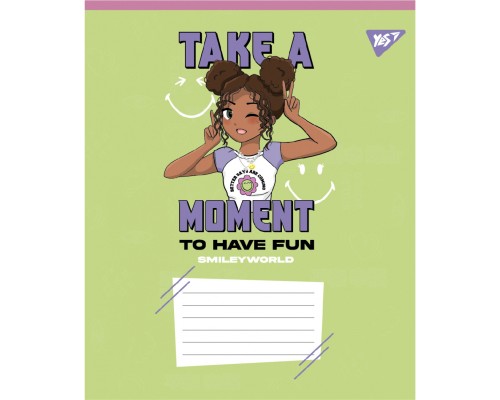 Зошит Yes Smiley World Cool А5 12 аркушів клітинка (767658)