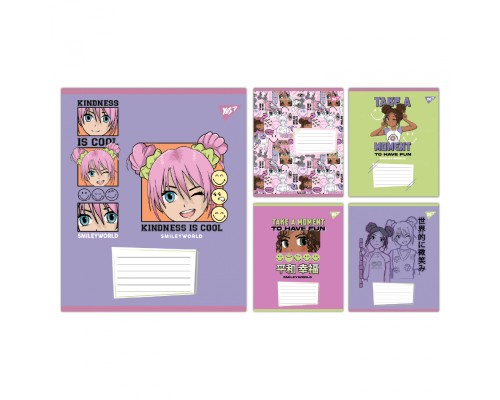 Зошит Yes Smiley World Cool А5 12 аркушів клітинка (767658)