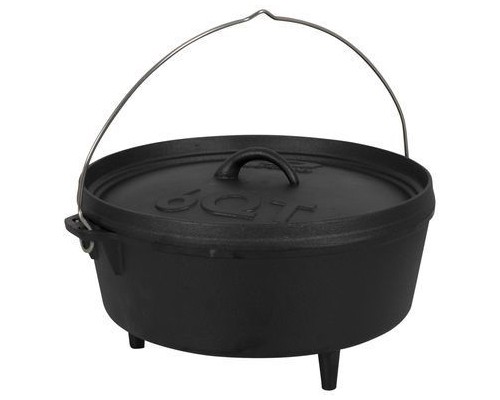 Котел туристичний Bo-Camp Dutch Oven Cast Iron 31 cm / 5 L Black (2122410) (DAS303290)