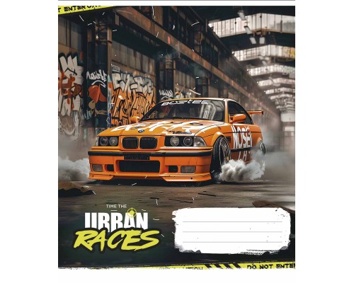Зошит Школярик Time the urban races 48 аркушів лінія (048-3439L)