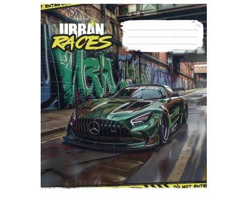 Зошит Школярик Time the urban races 48 аркушів лінія (048-3439L)