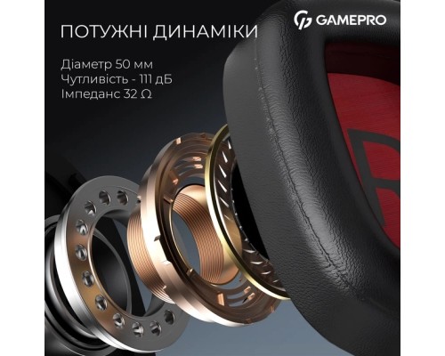 Навушники GamePro Asgard Valkyria RGB Tri-Mod (HSW249B)