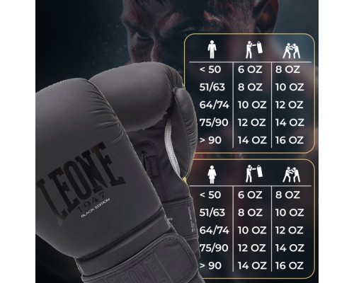 Боксерські рукавички Leone GN059 Black/White 10 унцій (GN059_Bl/White_10oz)