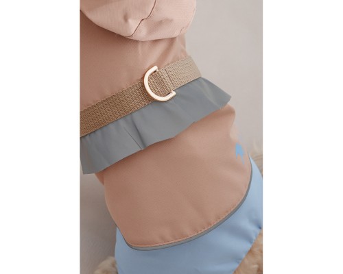 Дощовик для тварин Pet Fashion Tina ХS бежевий/блакитний (4823082435135)