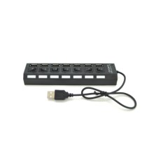 Концентратор Voltronic USB 2.0 to 7xUSB with switches black (YT-H7SHS-B)