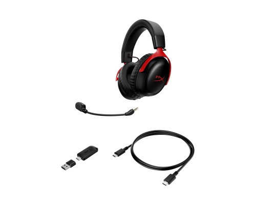 Навушники HyperX Cloud III S Wireless/USB-A/USB-C Black/Red (A59Z0AA)