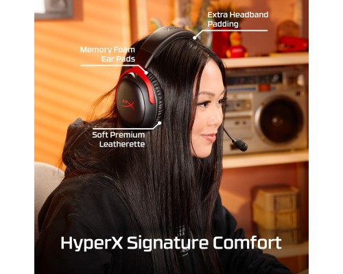 Навушники HyperX Cloud III S Wireless/USB-A/USB-C Black/Red (A59Z0AA)