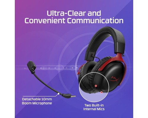 Навушники HyperX Cloud III S Wireless/USB-A/USB-C Black/Red (A59Z0AA)