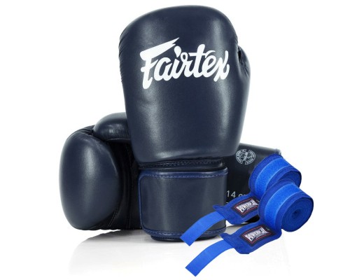 Боксерські рукавички Fairtex BGV27 Blue 12 унцій (бинти в комплекті) (BGV27_12oz_Blue)