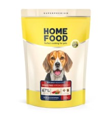 Сухий корм для собак Home Food ADULT MEDIUM/MAXI Grain-free hypoallergenic з качкою та нутом 1.6 кг (4820235021351)