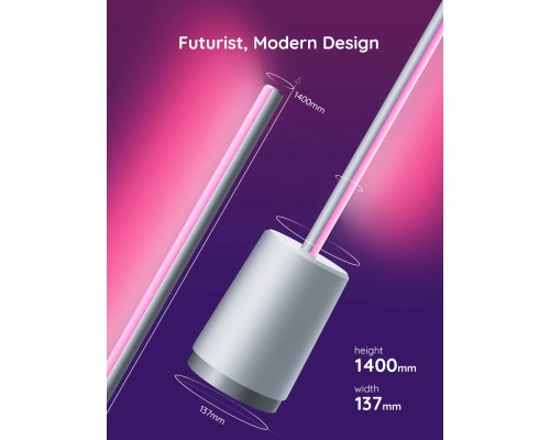 Світильник Govee H6072 Lyra, 1500Lm, RGBICWW, WI-FI/Bluetooth, white (H6072382)