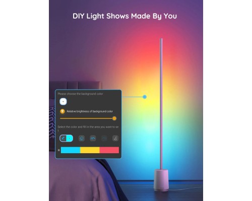 Світильник Govee H6072 Lyra, 1500Lm, RGBICWW, WI-FI/Bluetooth, white (H6072382)