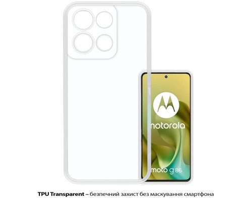 Чохол до мобільного телефона BeCover Silicone Motorola Moto G86 Transparent (713769)