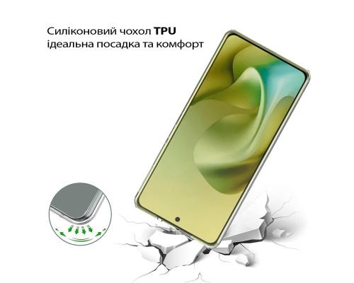 Чохол до мобільного телефона BeCover Silicone Motorola Moto G86 Transparent (713769)