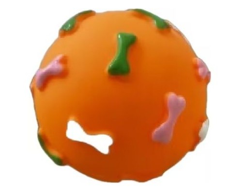 Іграшка для собак MISOKO&CO М'ячик з кісточками помаранчевий 7.6 см (BEITJ00006P-O)