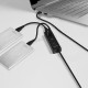 Концентратор AXAGON USB 3.1 to 4xUSB 3.0 1.2m + cable USB to Micro 5P black (HUE-S2BL)