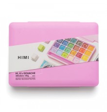 Гуашеві фарби HIMI Jelly Cup 24 кольори по 30мл, рожевий пл (6974712453642)