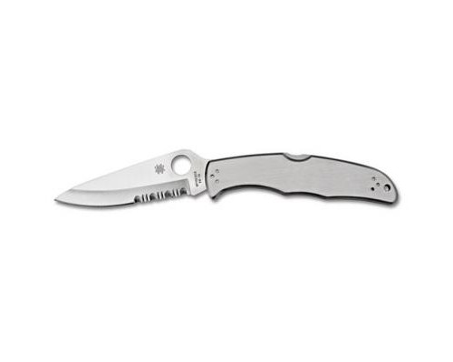 Ніж Spyderco Endura, стальная рукоятка, полусеррейтор (C10PS)
