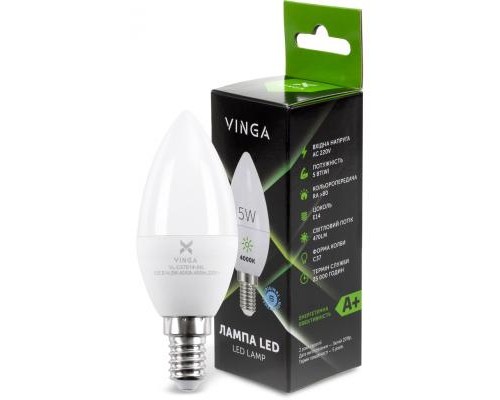 Лампочка Vinga VL-C37E14-54L
