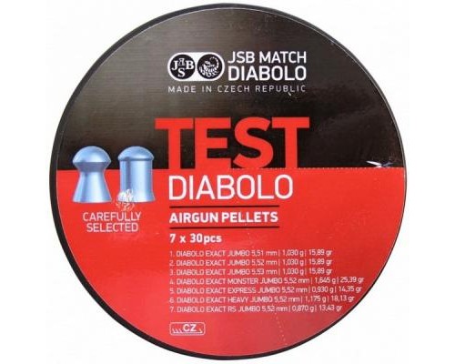 Пульки JSB Diabolo Test Exact Jumbo 5.5мм, 1.03г (210шт) (002004-210)