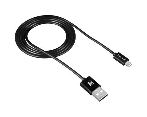 Дата кабель USB 2.0 AM to Lightning 1.0m Black Canyon (CNE-CFI1B)