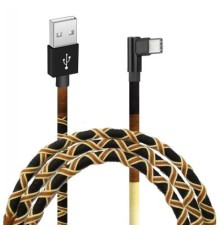 Дата кабель USB 2.0 AM to Type-C 1.0m Brown/Yellow Grand-X (FC-08BY)