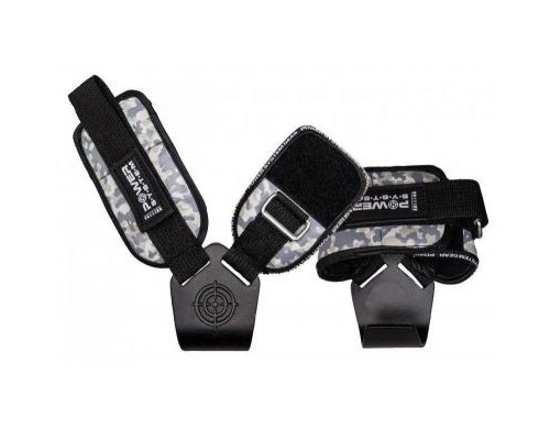 Гаки для тяги на зап'ястя Power System Hooks Camo PS-3370 Black/Grey L (PS_3370_Black/Grey L)