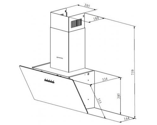 Витяжка кухонна Pyramida NRX1-50 BL