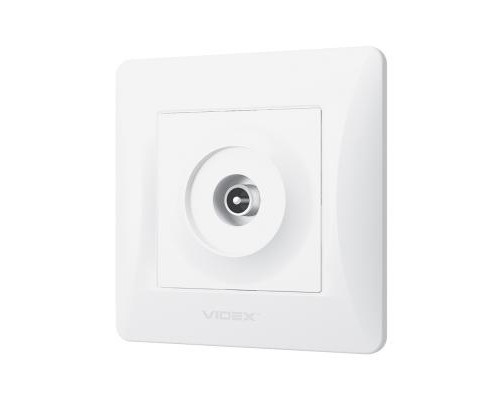 ТВ розетка Videx BINERA TV одинарна телевізійна біла (VF-BNSK1TVME-W)