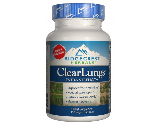 Трави Ridgecrest Herbals Комплекс для Підтримки Легких, Екстра Сила, Clear Lungs, Rid (RDH-00156)