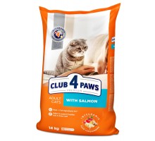 Сухий корм для кішок Club 4 Paws Преміум. З лососем 14 кг (4820083909238)