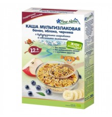 Дитяча каша Fleur Alpine безмолочна мультизлакова банан-яблуко-чорниця 200 г (9010004508182)