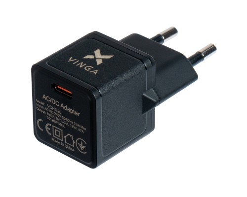 Зарядний пристрій Vinga USB-C 20W PowerDelivery Wall Charger (VCHG20)
