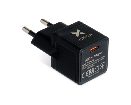 Зарядний пристрій Vinga USB-C 20W PowerDelivery Wall Charger (VCHG20)