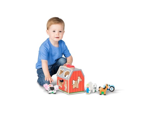 Розвиваюча іграшка Melissa&Doug дерев'яний сортувальний сарай (MD30149)