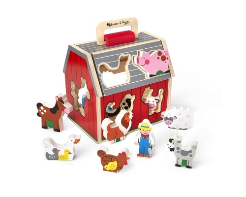 Розвиваюча іграшка Melissa&Doug дерев'яний сортувальний сарай (MD30149)