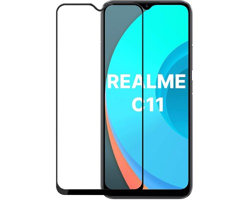 Скло захисне PowerPlant Full screen Realme C11, Black (GL609260)