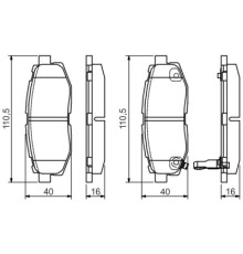 Гальмівні колодки Bosch 0 986 495 135