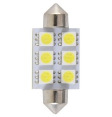 Автолампа WINSO SMD SV8.5 T11x39 6LEDS 5050 white (127450)