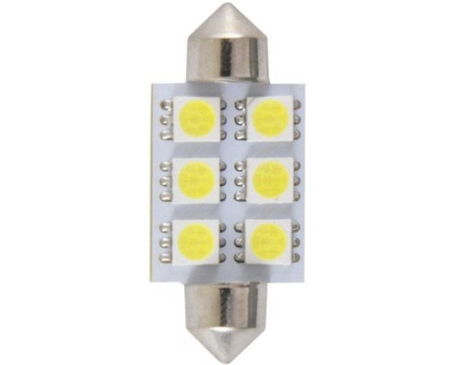 Автолампа WINSO SMD SV8.5 T11x39 6LEDS 5050 white (127450)