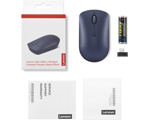 Мишка Lenovo 540 USB-C Wireless Abyss Blue (GY51D20871)