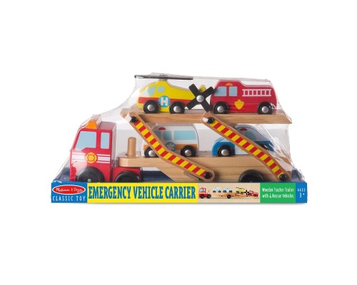 Ігровий набір Melissa&Doug Дерев'яний аварійний перевізник-трейлер (MD14610)