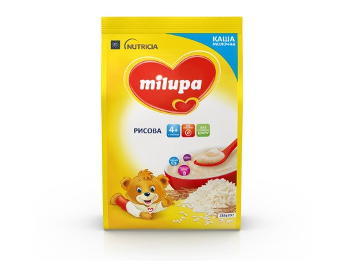 Дитяча каша Milupa Рисова молочна 210г (5900852931178)