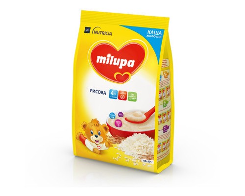 Дитяча каша Milupa Рисова молочна 210г (5900852931178)