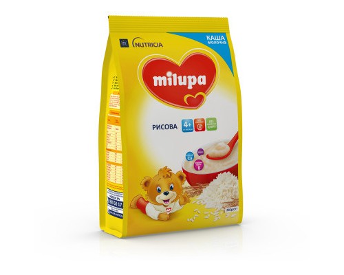 Дитяча каша Milupa Рисова молочна 210г (5900852931178)