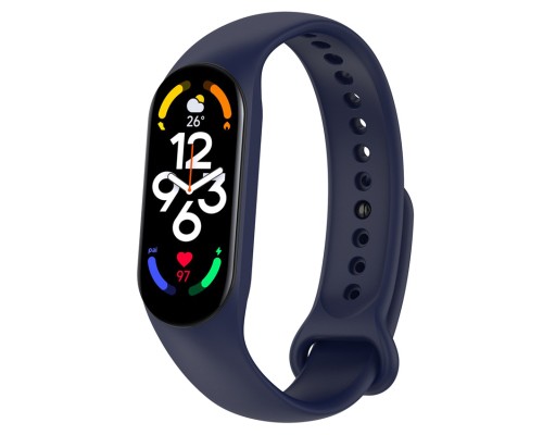 Ремінець до фітнес браслета BeCover Silicone для Xiaomi Mi Smart Band 7 Deep Blue (707479)