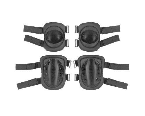 Тактичні наколінники 2E + налокітники Black (2E-MILKNAELPADS-SET-BK)